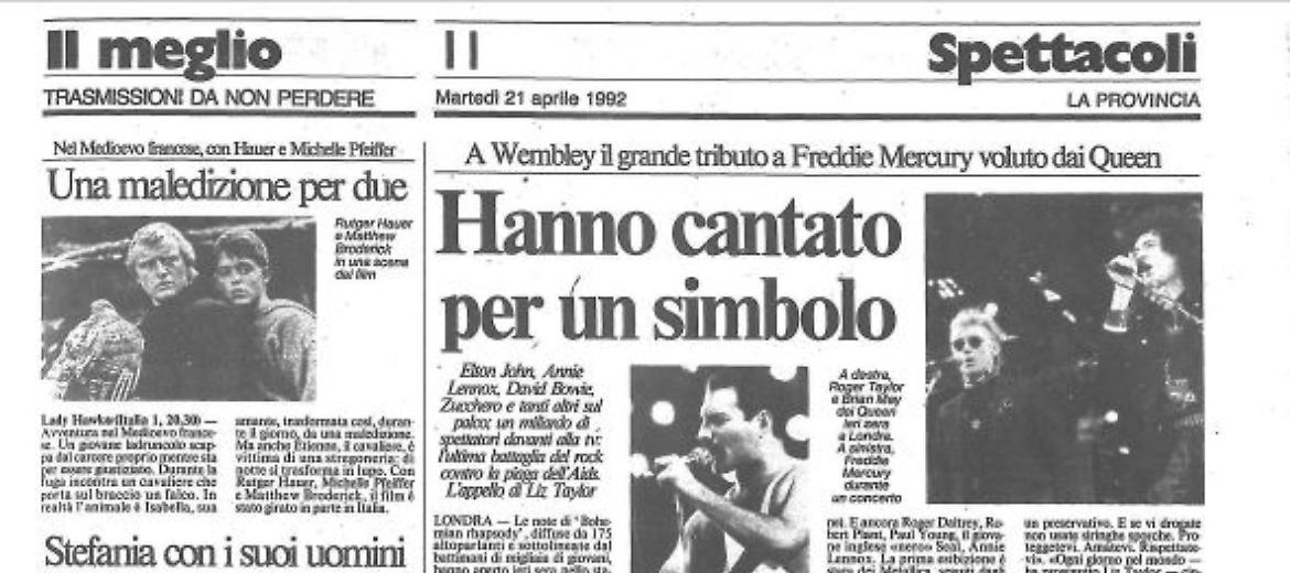 Hanno cantato per un simbolo