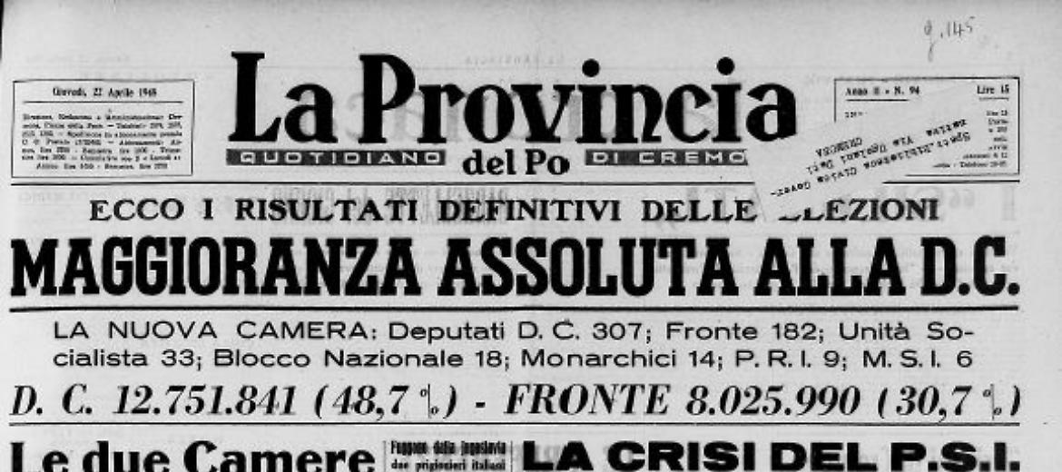 Maggioranza assoluta alla D.C.
