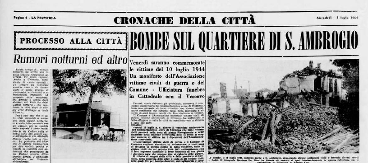 Bombe sul quartiere di S. Ambrogio