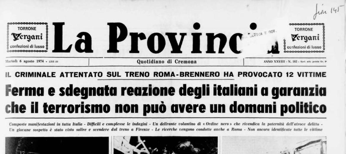 «Italicus»: attentato sul treno Roma-Brennero