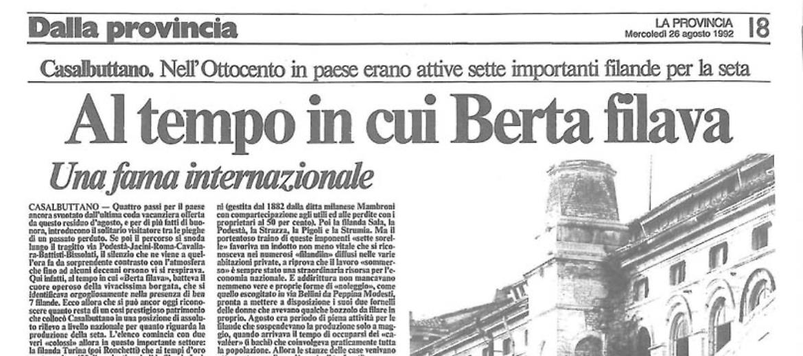 Al tempo in cui Berta filava