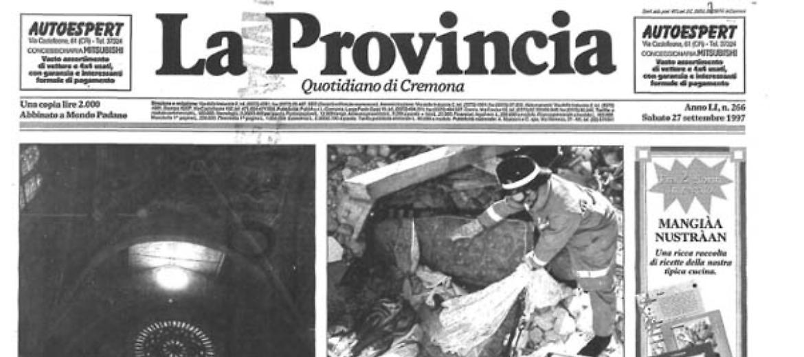 La Basilica di Assisi devastata dal terremoto