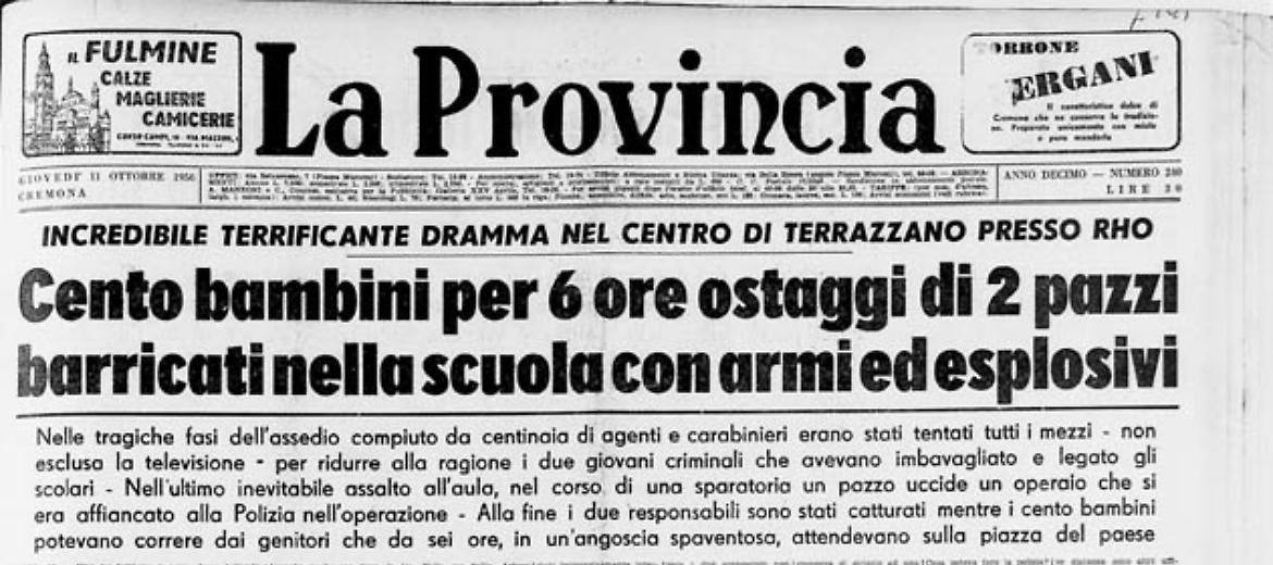Cento bambini per 6 ore ostaggi di 2 pazzi barricati nella scuola con armi ed esplosivi