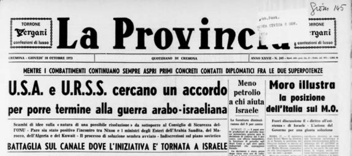 L'embargo petrolifero