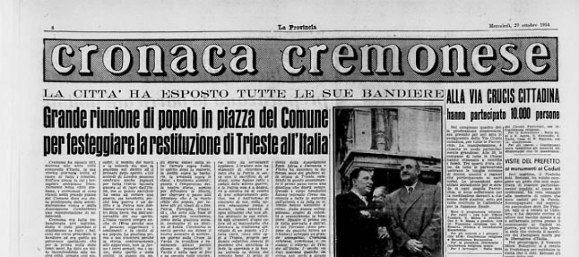 In piazza del Comune si festeggia la restituzione di Trieste all’Italia