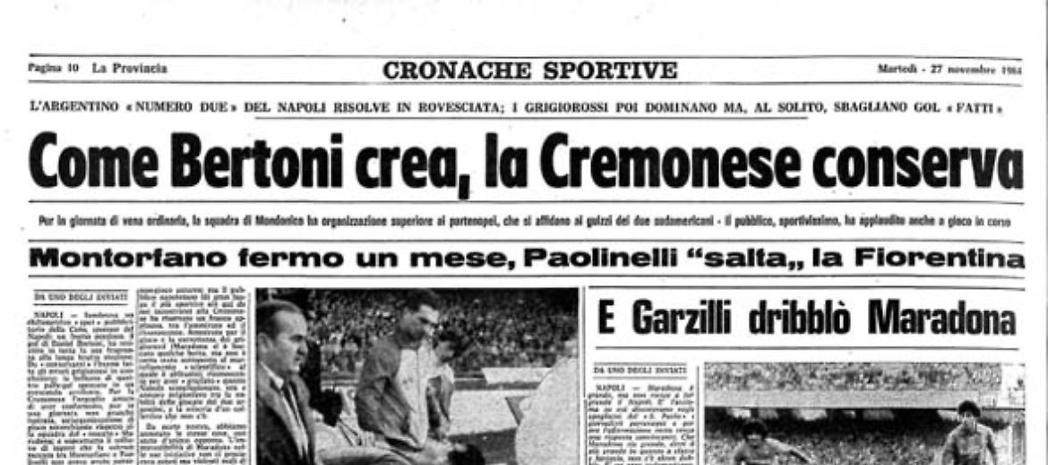 La Cremo sfida il Napoli di Maradona