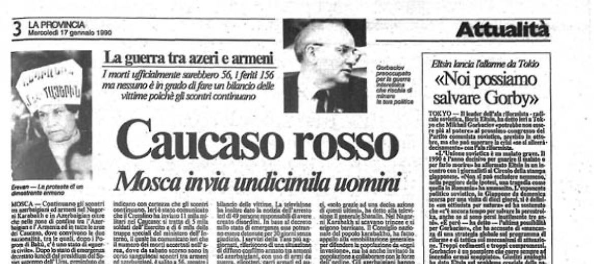 Caucaso rossoMosca invia undicimila uomini