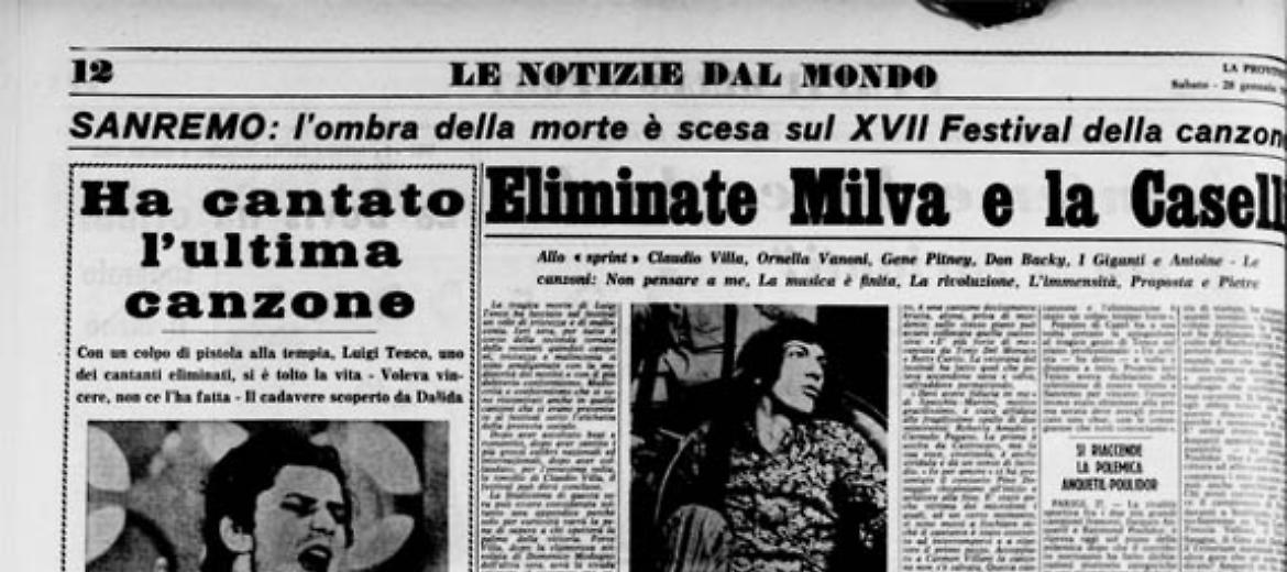 L'ombra della morte è scesa sul XVII Festival di Sanremo