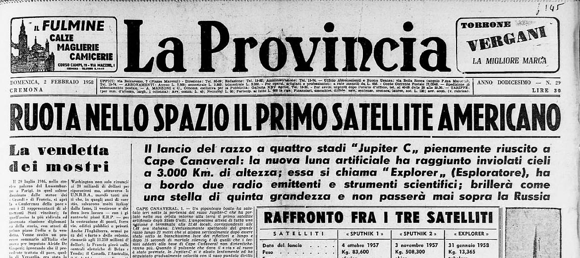 Ruota nello spazio il primo satellite americano