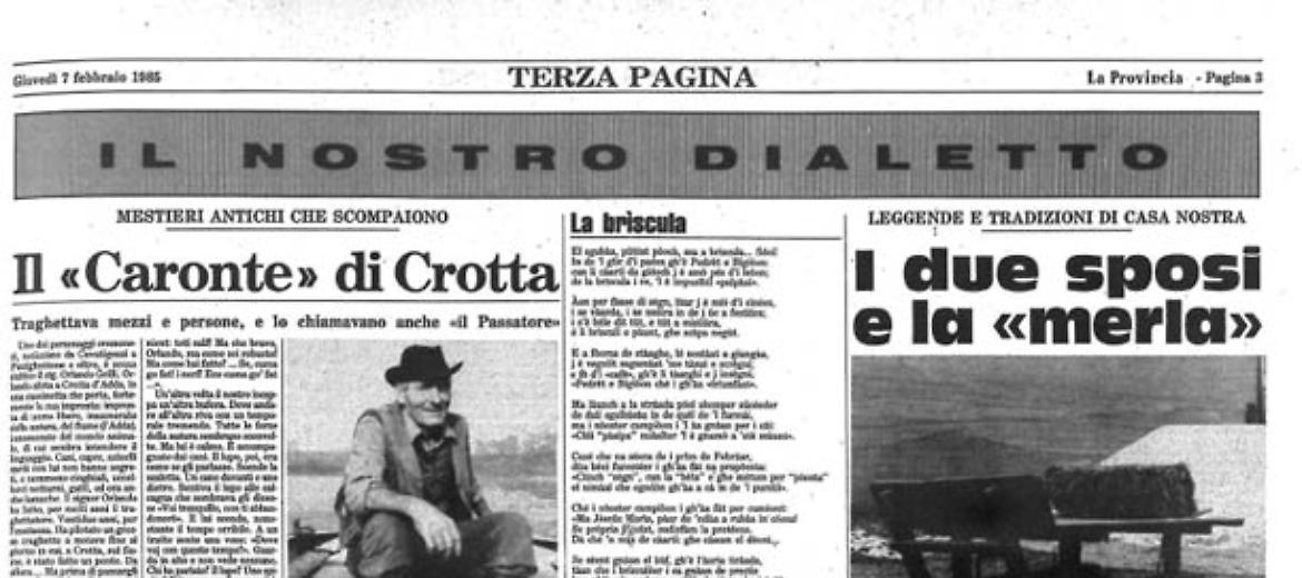 Mestieri antichi che scompaionoIl «Caronte» di Crotta