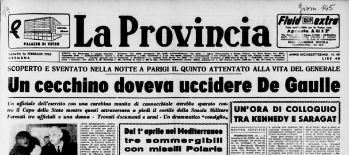 Un cecchino doveva uccidere De Gaulle