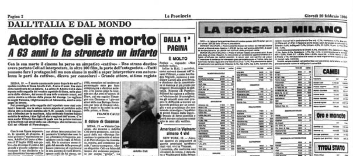 Adolfo Celi è morto