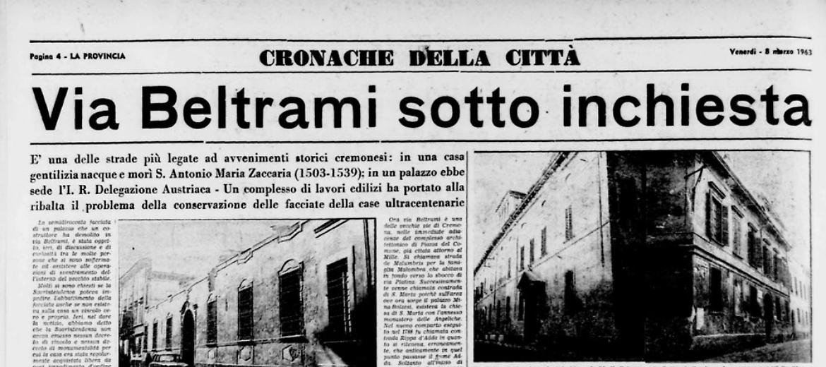 Via Beltrami sotto inchiesta