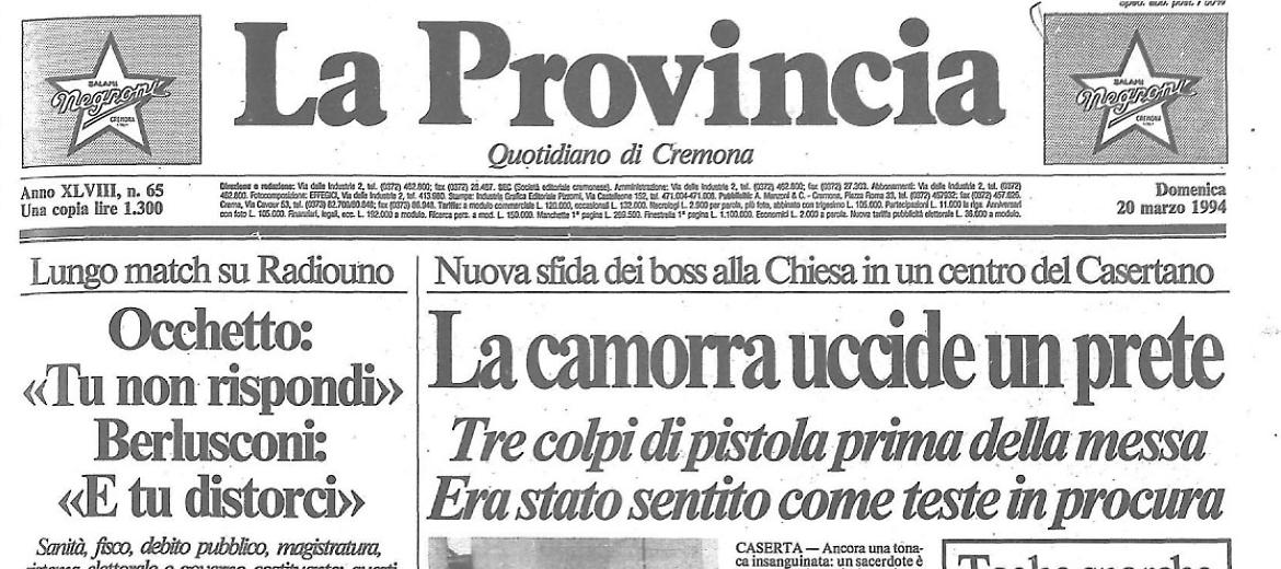Massacrato dalla camorra il prete in jeans