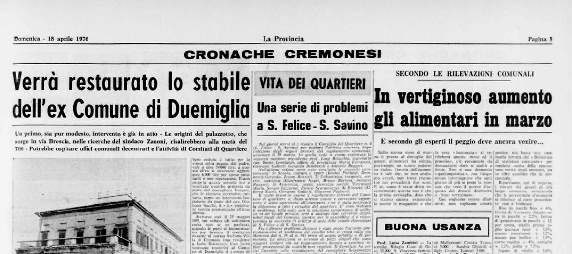 Ricerca sulle origini del palazzotto di Duemiglia