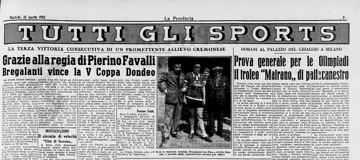 La V Coppa Dondeo
