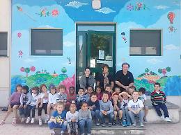 Murale della materna, Franco Mora lo ha riportato a nuovo