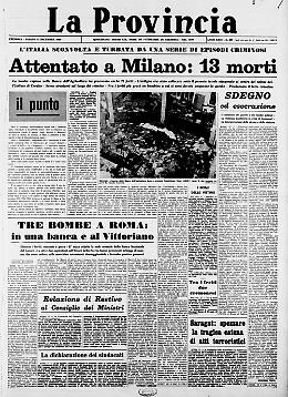 Milano, bomba alla Banca nazionale dell'Agricoltura: 13 morti