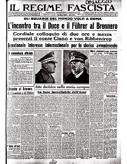 Adolf Hitler e Benito Mussolini si incontrano al Passo del Brennero