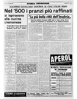 Nel '500 i pranzi più raffinati si ispiravano alla cucina cremonese