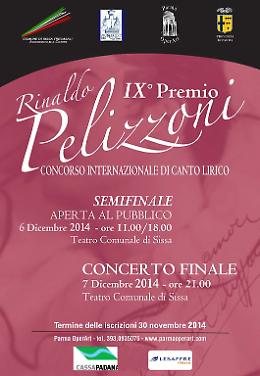 Concorso lirico internazionale dedicato al tenore “Rinaldo Pelizzoni” a Sissa 