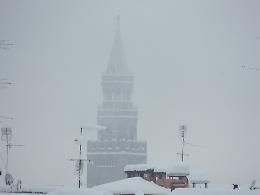 Cremona sotto una spessa coltre di neve (Pamela Mannini)