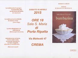 Bumbazina, poesie in dialetto cremasco