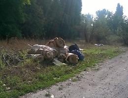 Discarica selvaggia in via Riglio