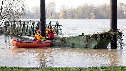 Piena del Po, le foto dell'attracco di Cremona divelto tra il 26 e il 27 novembre