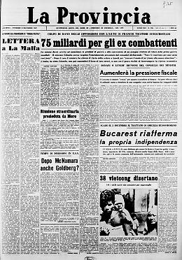 *75 miliardi per gli ex combattenti - *38 Vietcong disertano - * Bucarest riafferma la propria indipendenza