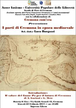 All'Osteria Il Fico si parla di "Porti di Cremona in epoca medioevale"
