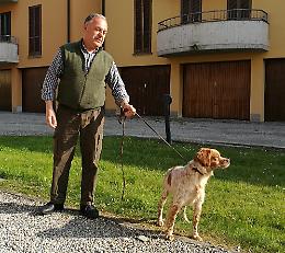 'Tuono', il cane abituato a salire sul podio