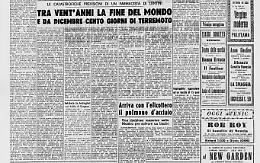 Tra vent'anni la fine del mondo e da dicembre cento giorni di terremoti 