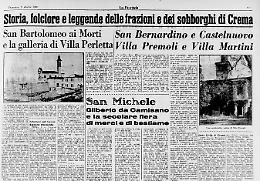 Storia, folclore e leggende delle frazioni e dei sobborghi di Crema