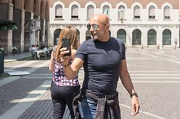 Mister Luciano Spalletti a spasso nel centro di Cremona
