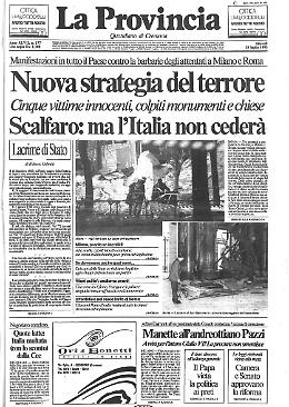 La notte del terrore
Bombe a Roma e Milano