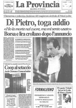 Di Pietro, toga addio