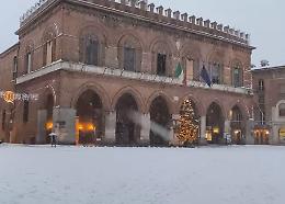 Nevicata in piazza del Comune
