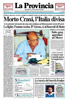Morto Craxi, l’Italia divisa
