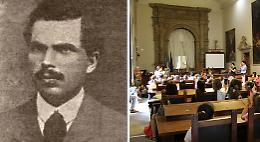 Attilio Boldori nell’aula del Consiglio
