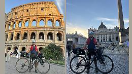 Da solo in bici fino a Roma: l’impresa di Davide Vaghetti