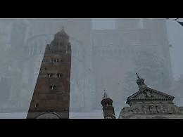 VIDEO La magia di Cremona imbiancata dalla neve