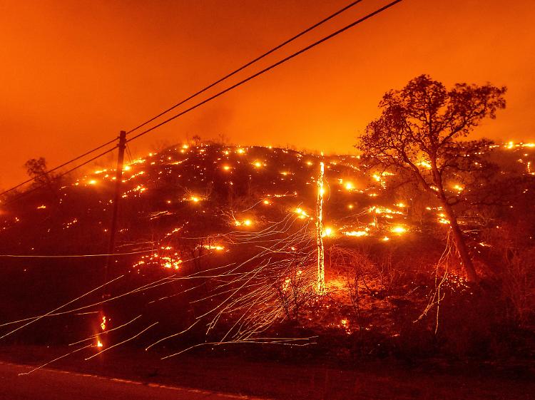 Usa: incendi California,in 7 giorni distrutti 400.000 ettari
