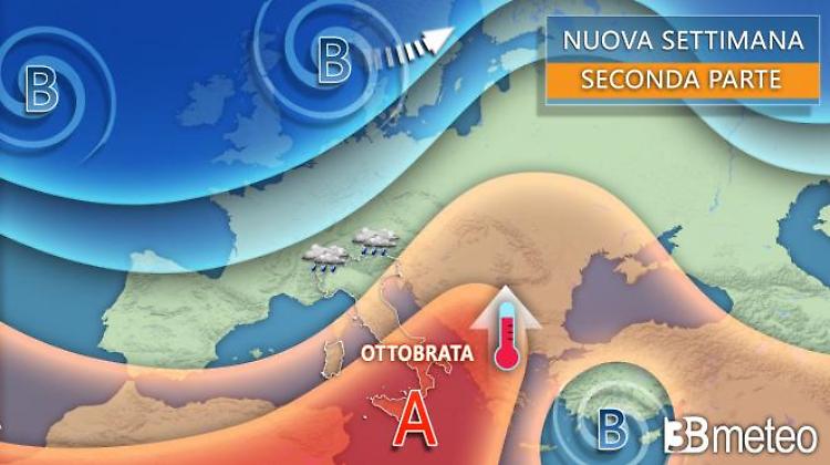 Piogge su parte del Nord, Ottobrata in arrivo al Centro Sud