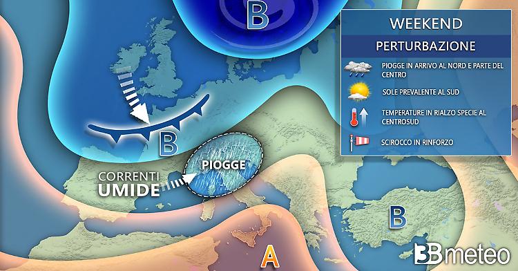 Dal freddo invernale alle piogge autunnali, maltempo nel weekend