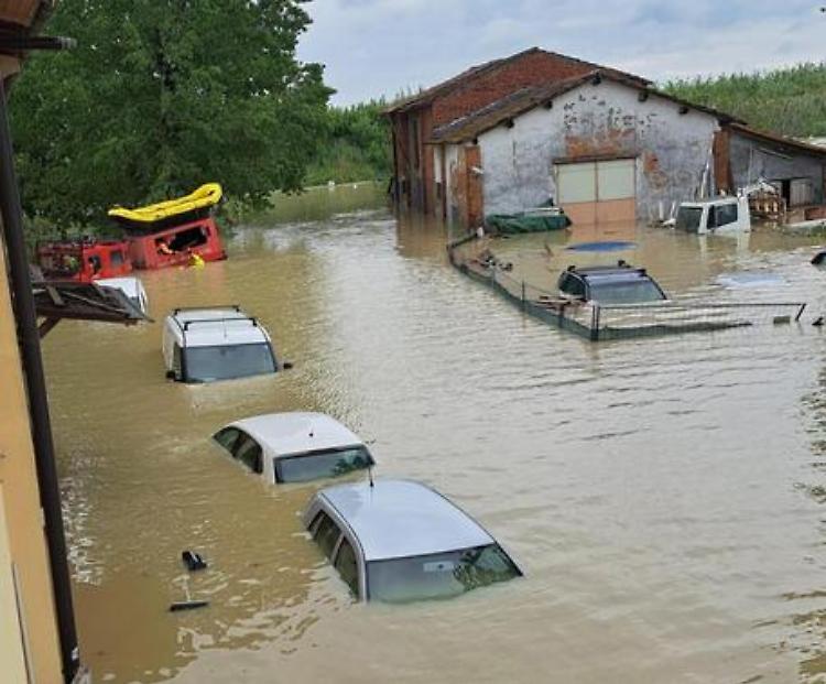 Maltempo: a Bagnacavallo ancora allagamenti per la piena