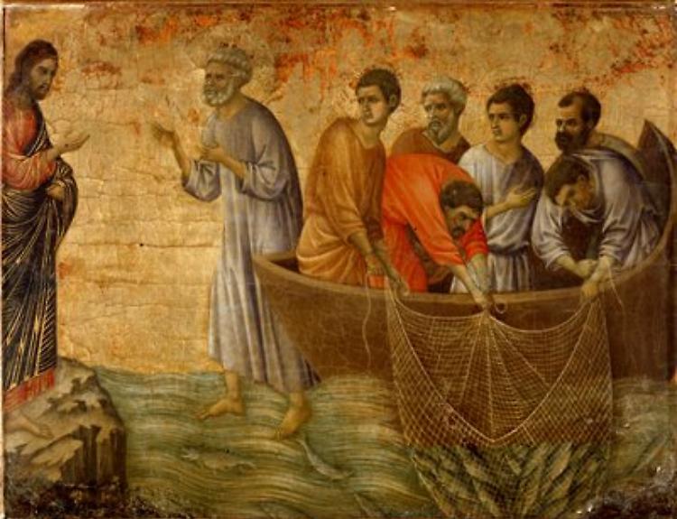 Al lago di Tiberiade Luca parla alla folla
